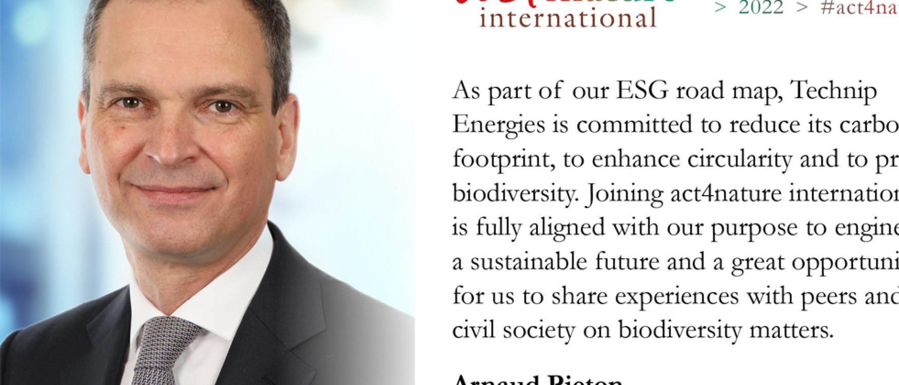 Technip Energies Joins Act4nature International to Reinforce its Commitment Towards Biodiversity